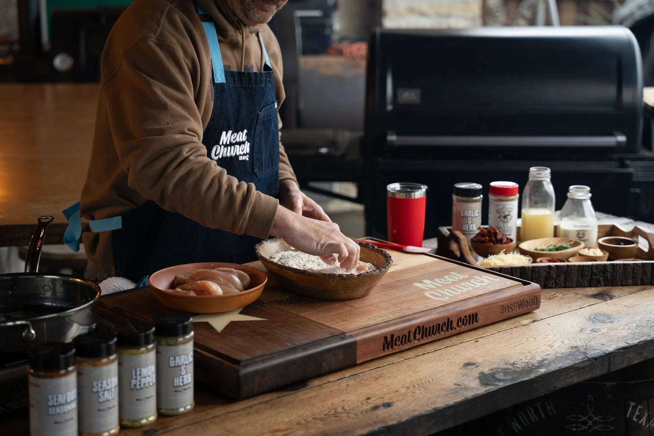 Gourmet seasonings in use